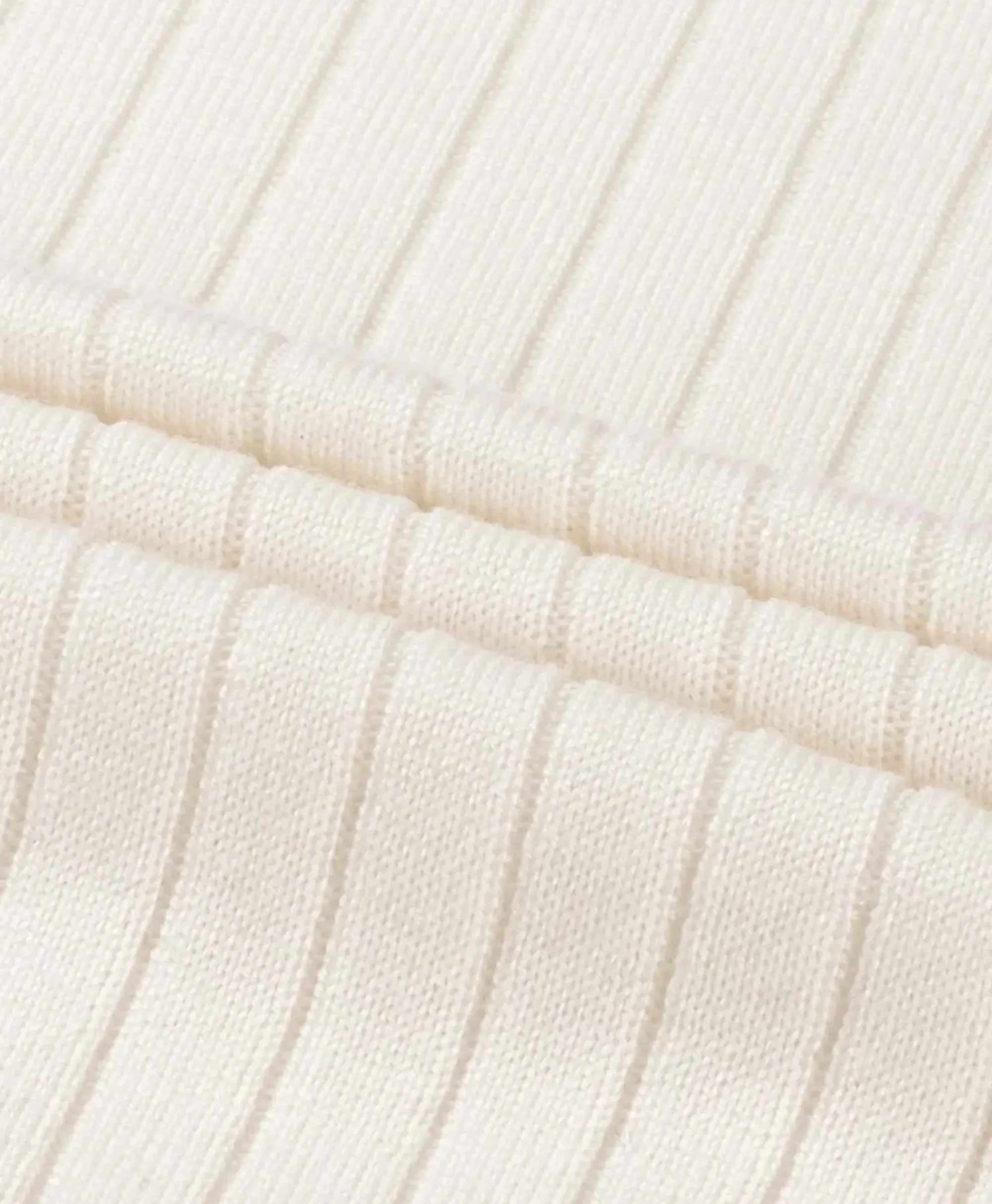 Truien^Aurelien Pullover Rib Zip Polos Ls Ivoor / Naturel
