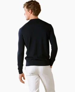 Truien^Aurelien Pullover Rib Zip Polos Ls Donker Blauw