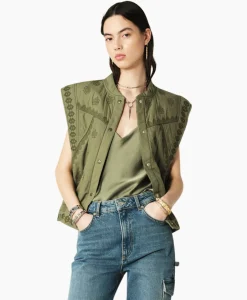 Gilets^Ba&sh Ba&Sh Gilet Mina Khaki