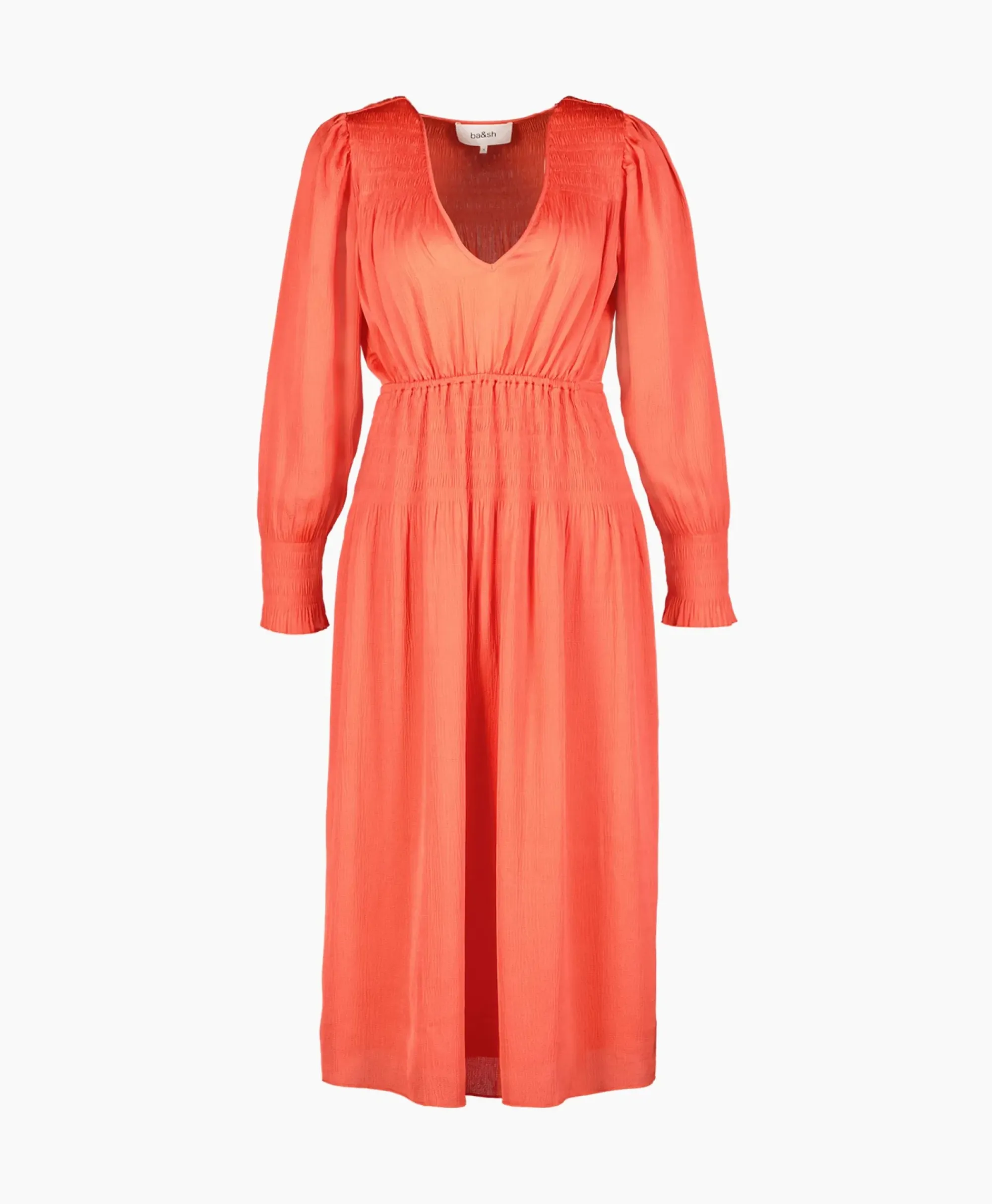 Jurken^Ba&sh Ba&Sh Midi Jurk Koll Rood