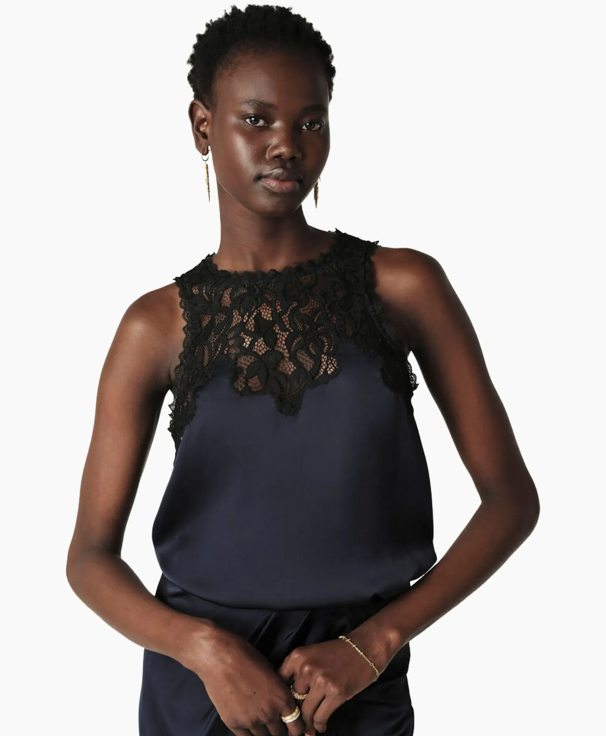 T-Shirts & Tops^Ba&sh Ba&Sh Top Clea Donker Blauw