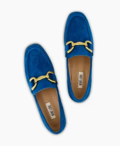 Instappers^Bibi Lou Loafer Suede Blauw