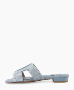 Sandalen^Bibi Lou Sandaal Zonder Hak Rafia Donker Bruin