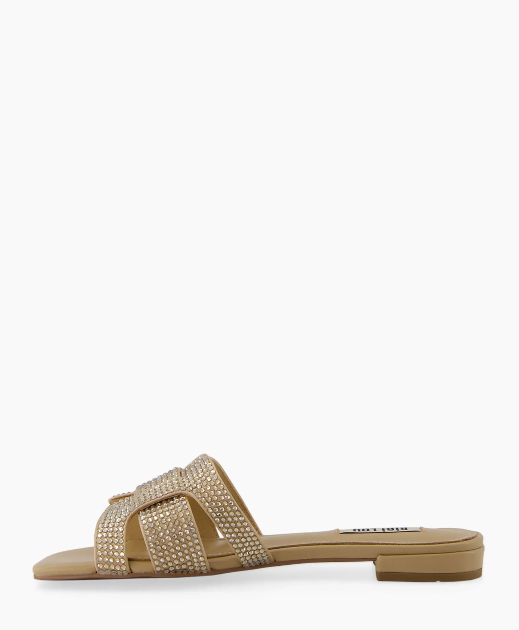 Sandalen^Bibi Lou Sandaal Zonder Hak Strass Beige