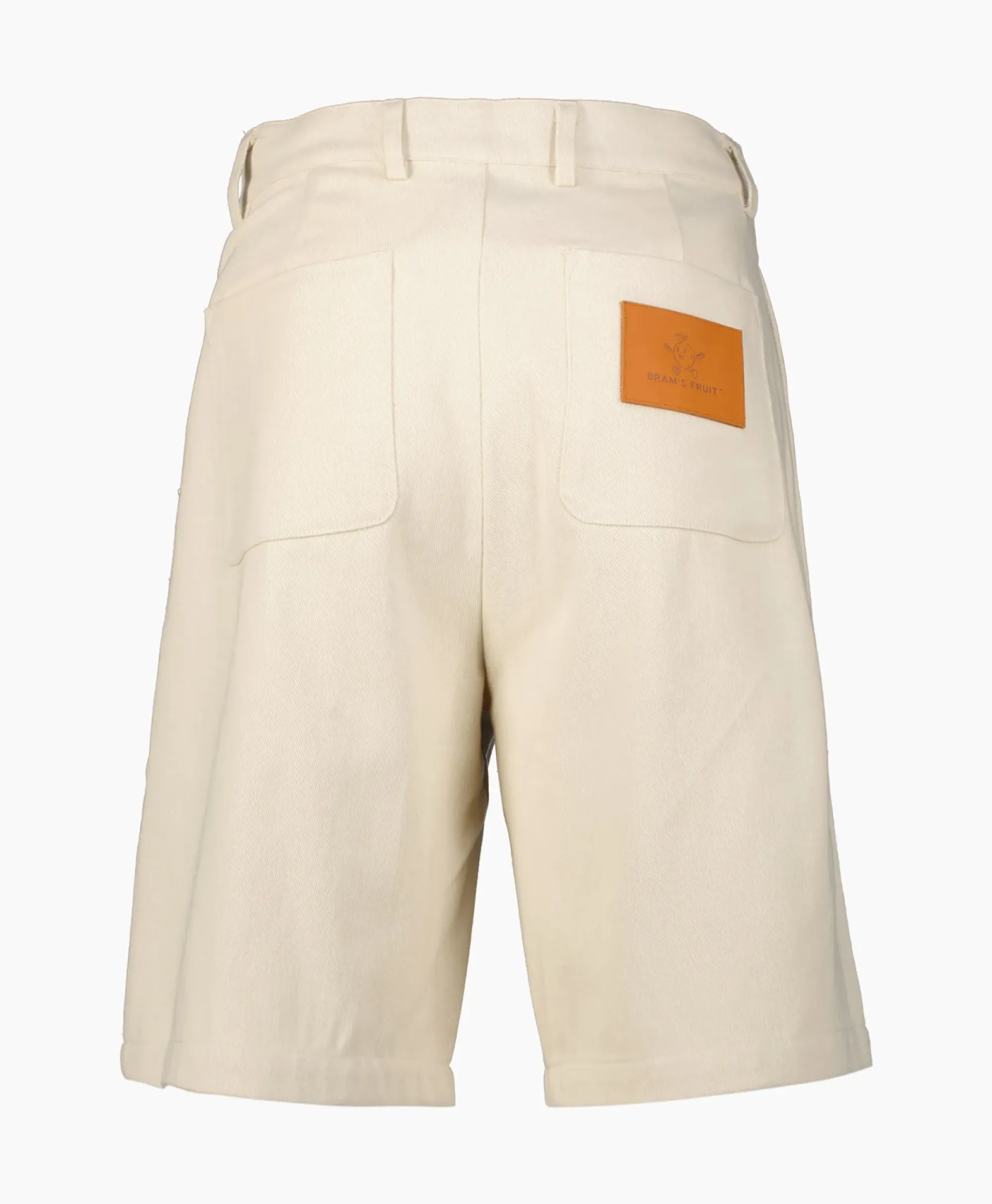Broeken^Bram's Fruit Bram's Fruit Korte Broek Twill Shorts Beige