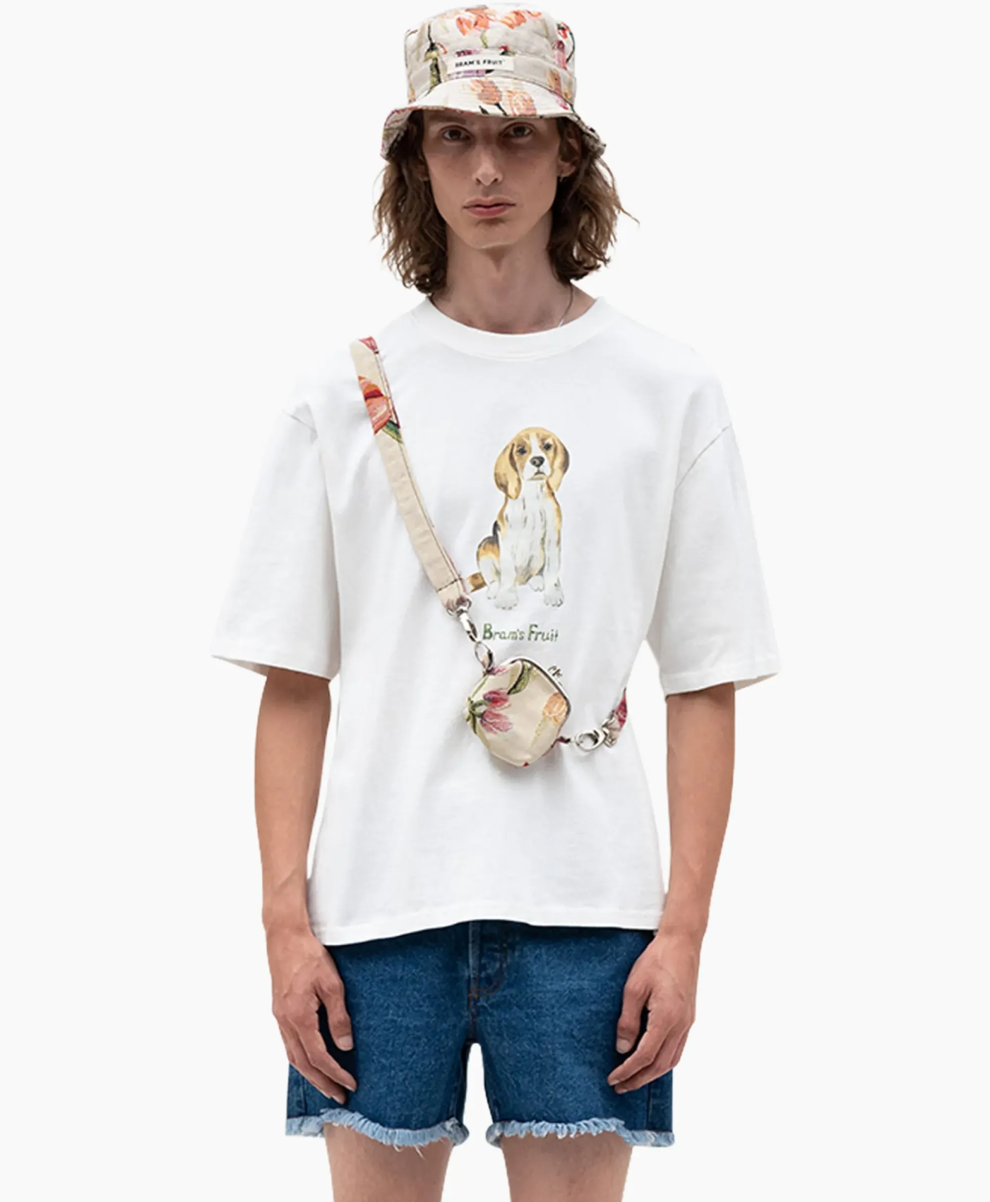 T-Shirts^Bram's Fruit Bram's Fruit T-Shirt Korte Mouw Beagle Aquarel Wit