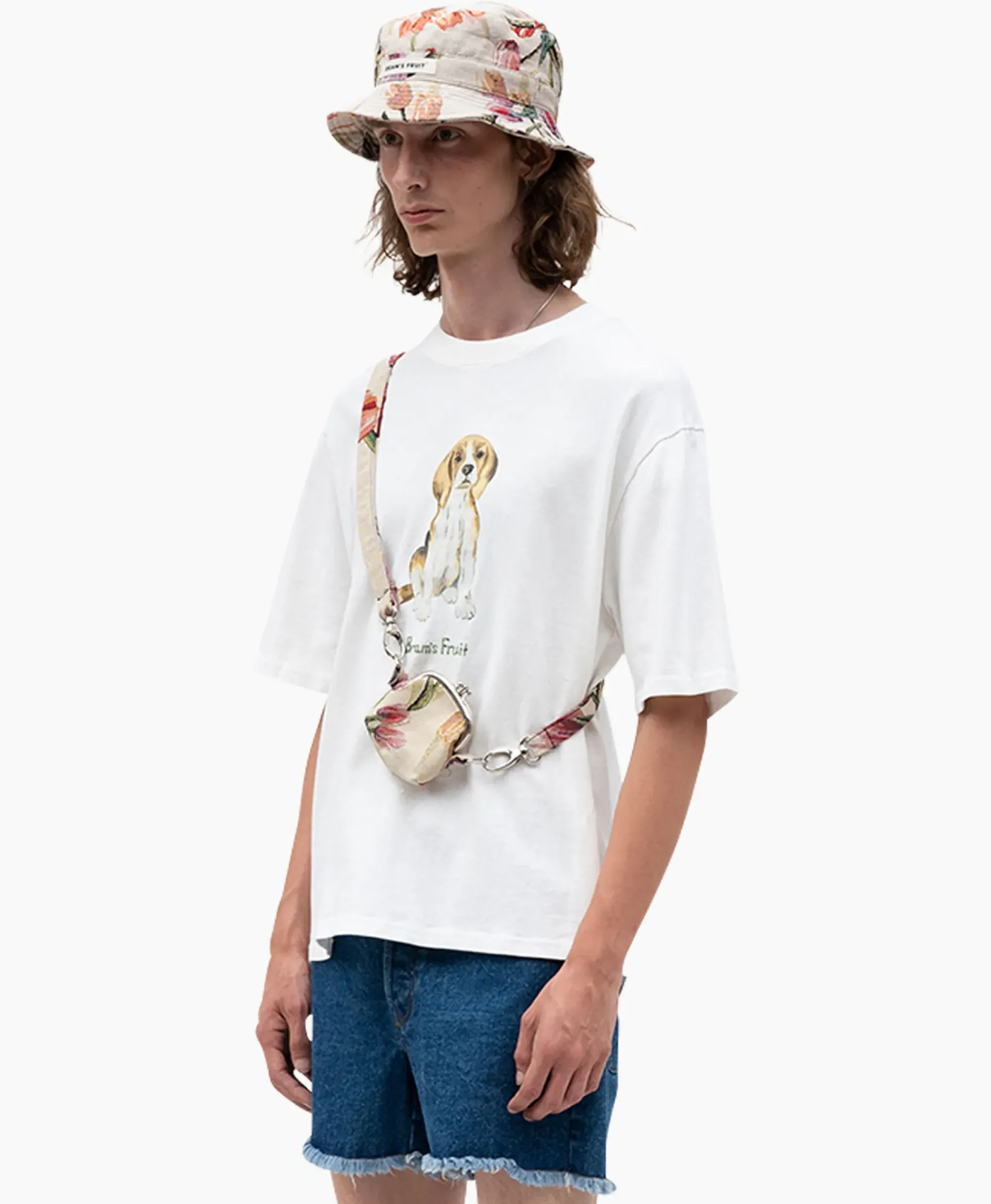 T-Shirts^Bram's Fruit Bram's Fruit T-Shirt Korte Mouw Beagle Aquarel Wit