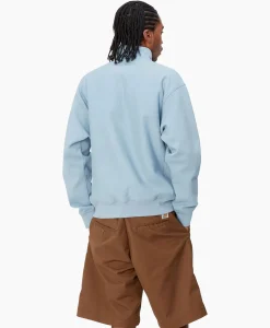 Truien^Carhartt Wip Sweater Half Zip American Script Blauw
