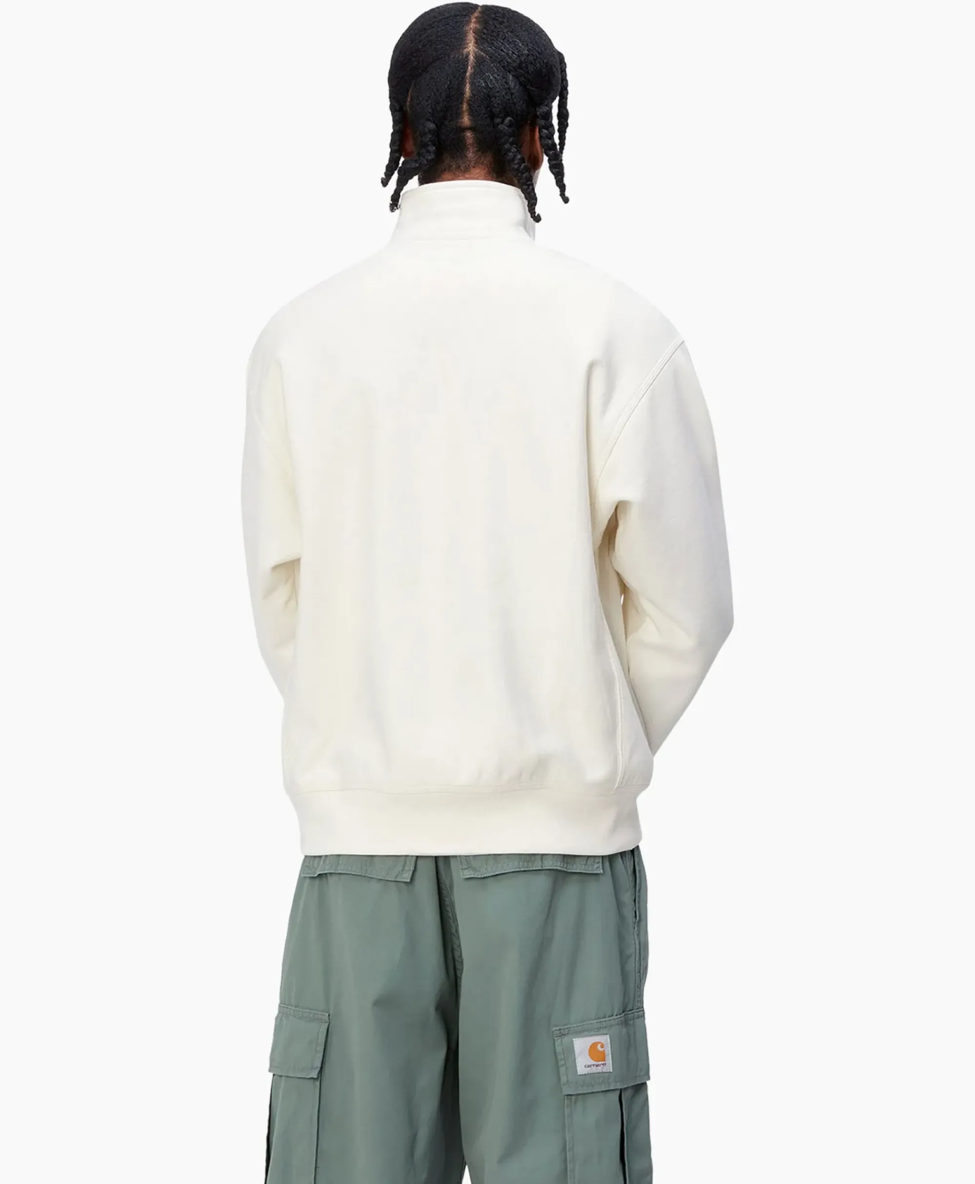 Truien^Carhartt Wip Sweater Half Zip American Script Ecru