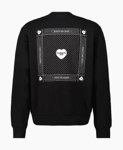Truien^Carhartt Wip Sweater Heart Bandana Zwart