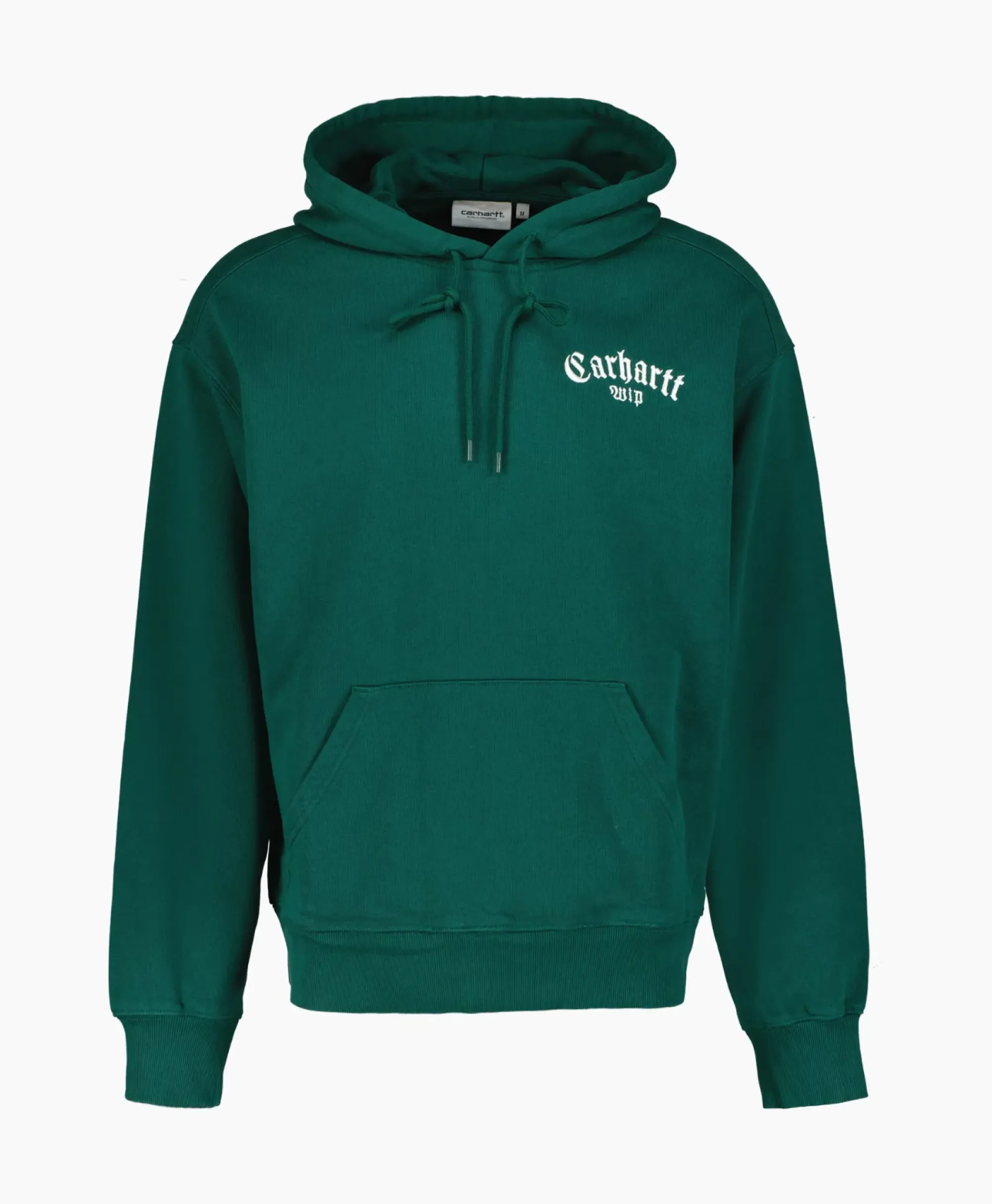 Truien^Carhartt Wip Sweater Hooded Onyx Script Groen