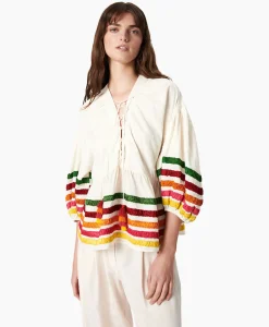 Blouses^Chufy Blouse Liberty Embroidered Off White