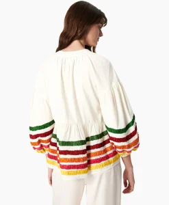 Blouses^Chufy Blouse Liberty Embroidered Off White