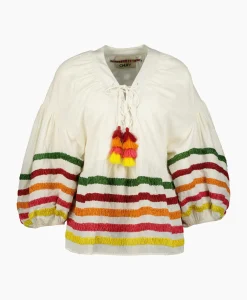 Blouses^Chufy Blouse Liberty Embroidered Off White