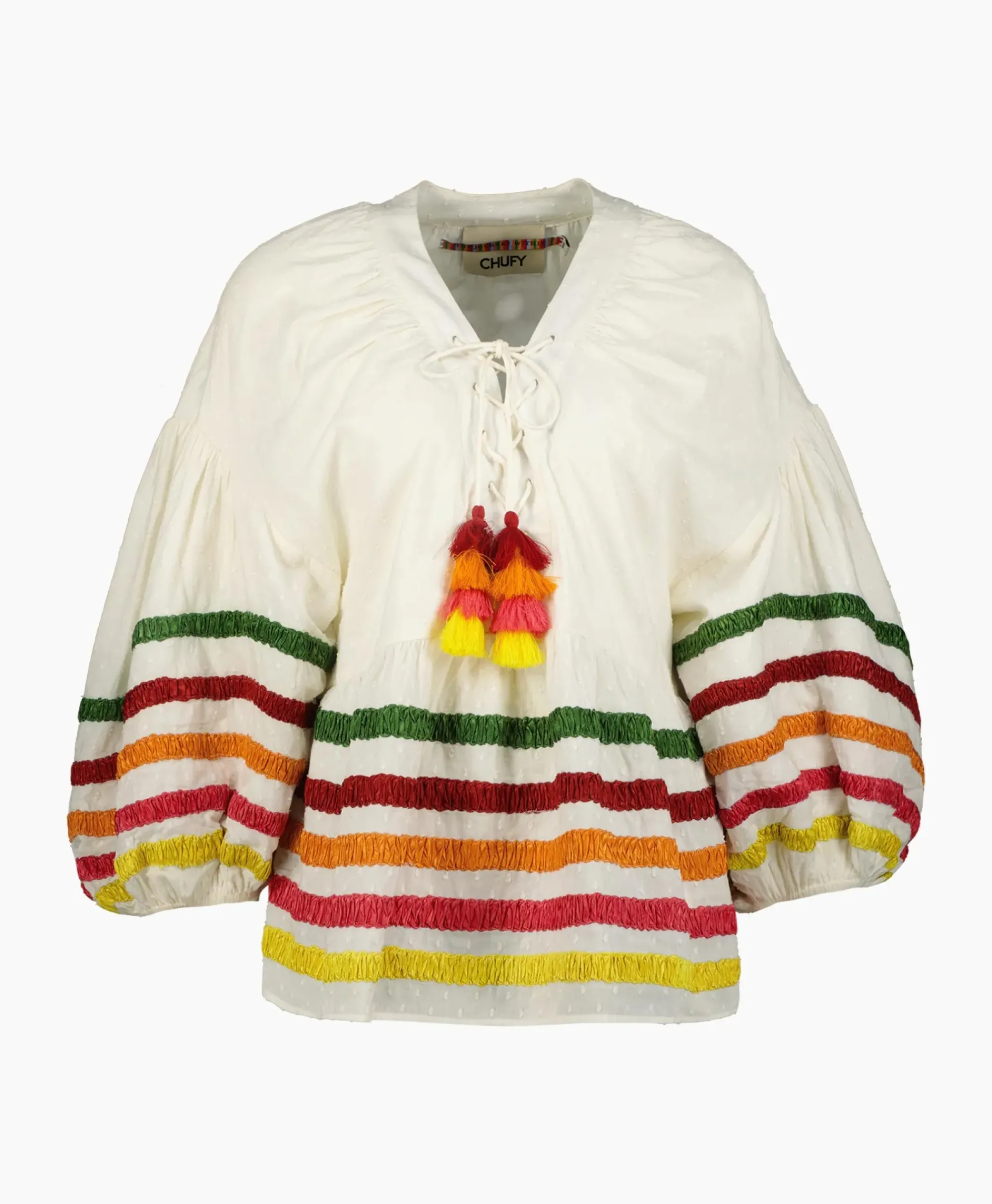 Blouses^Chufy Blouse Liberty Embroidered Off White