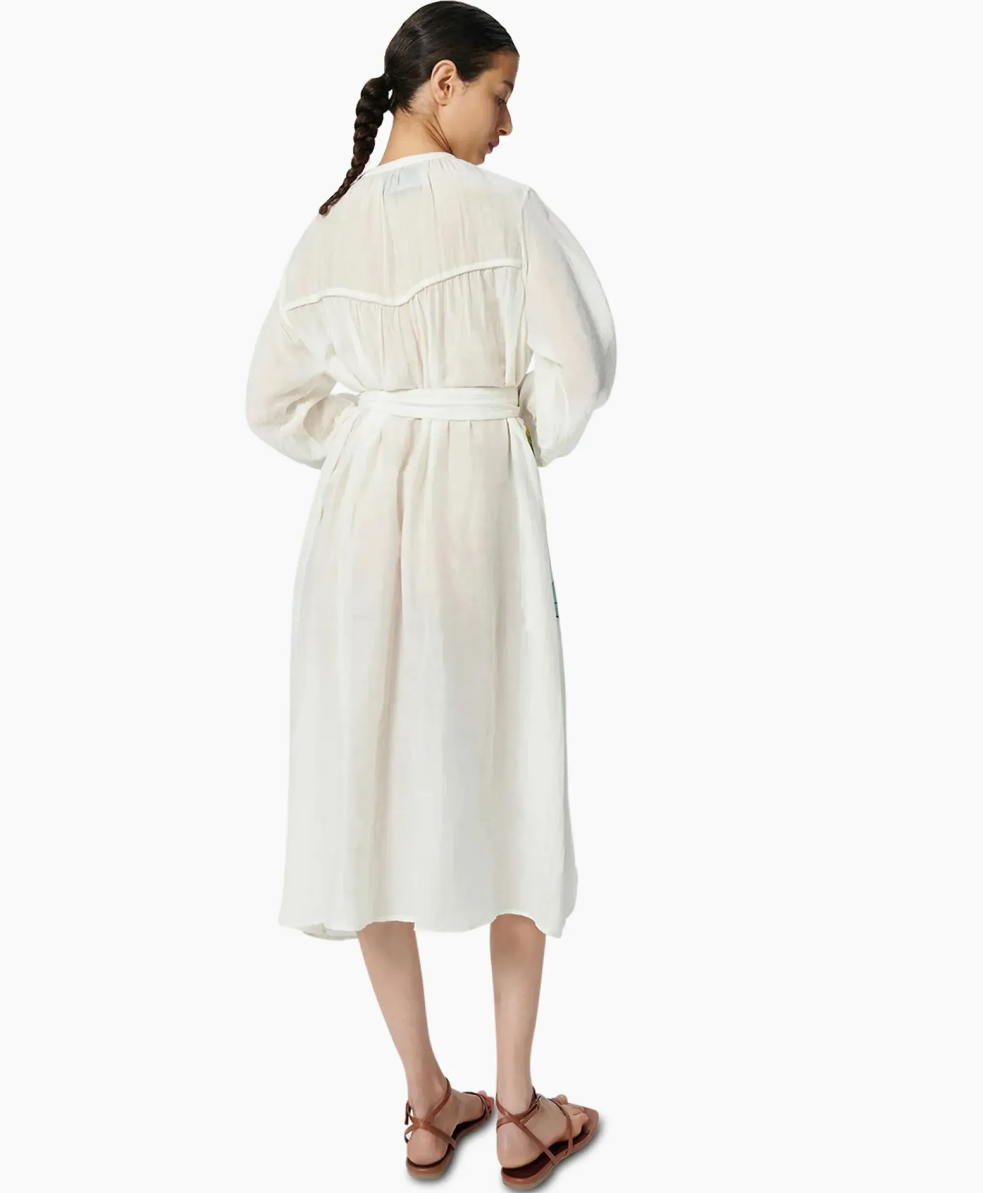 Bruiloftskleding^Chufy Maxi Jurk Daisy Embroidered Blauw