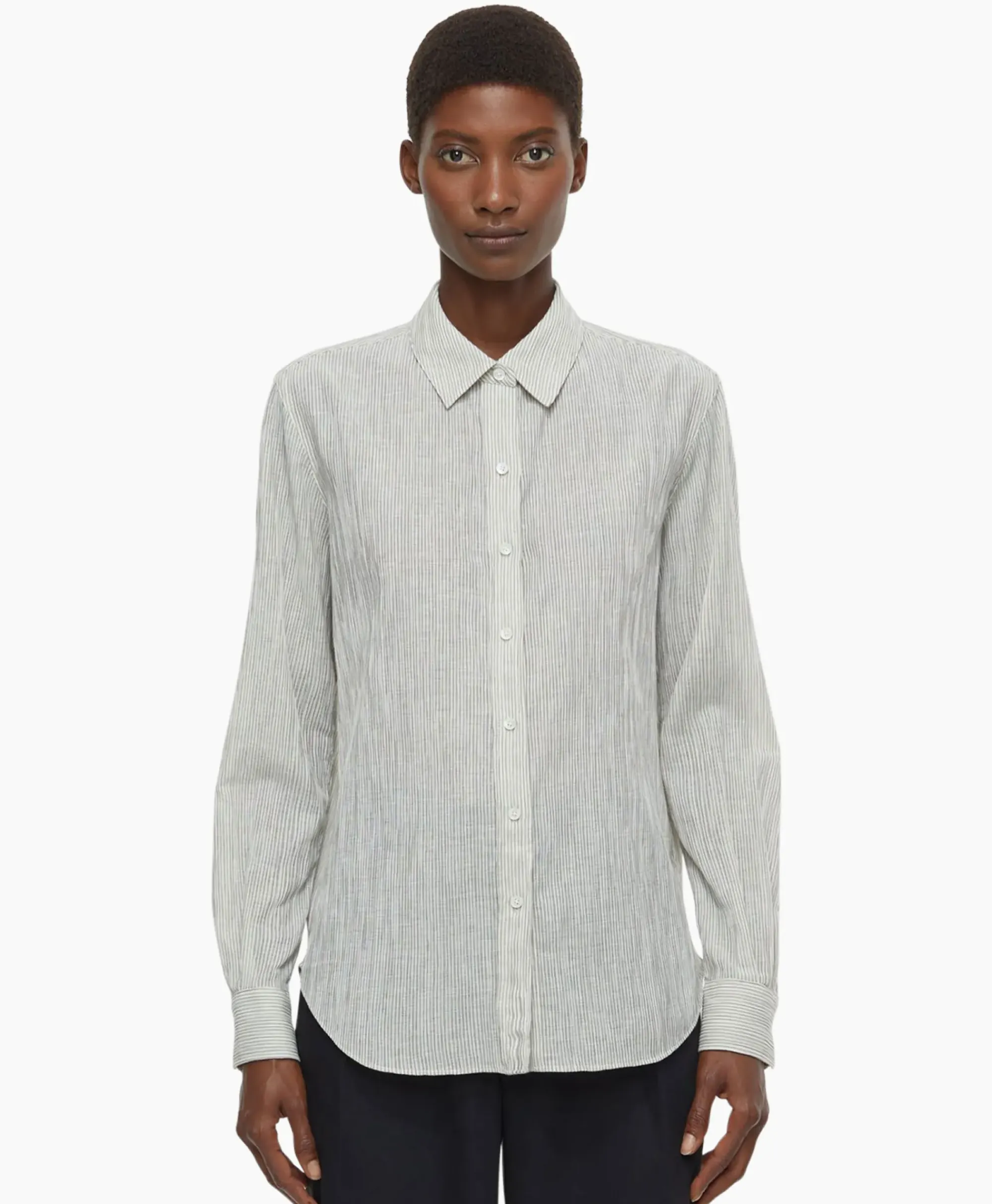 Blouses^Closed Blouse Long Sleeve Ecru
