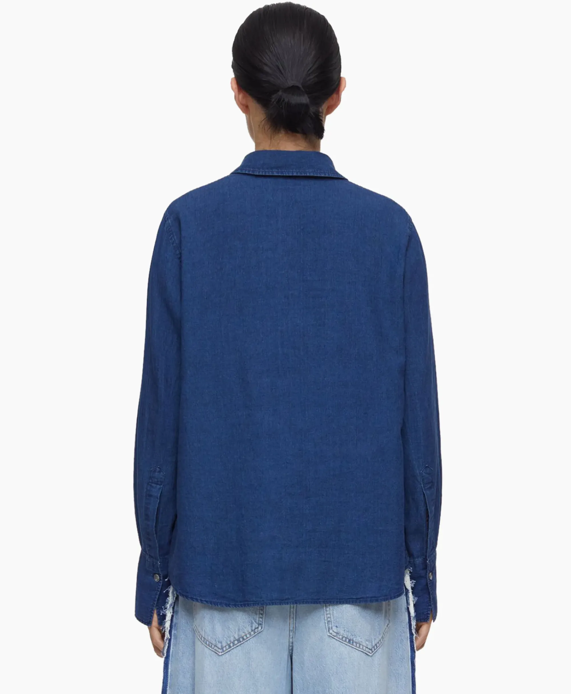 Blouses^Closed Blouse Open Neck Blauw