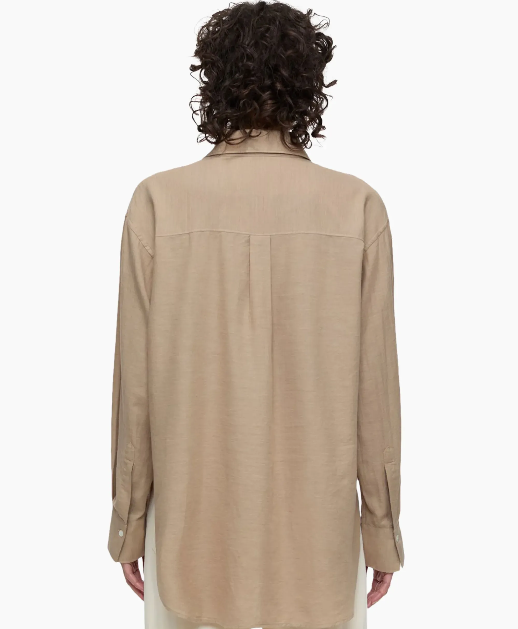 Blouses^Closed Blouse Shirt With Pocket Grijs