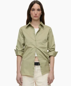 Blouses^Closed Blouse Waisted Beige