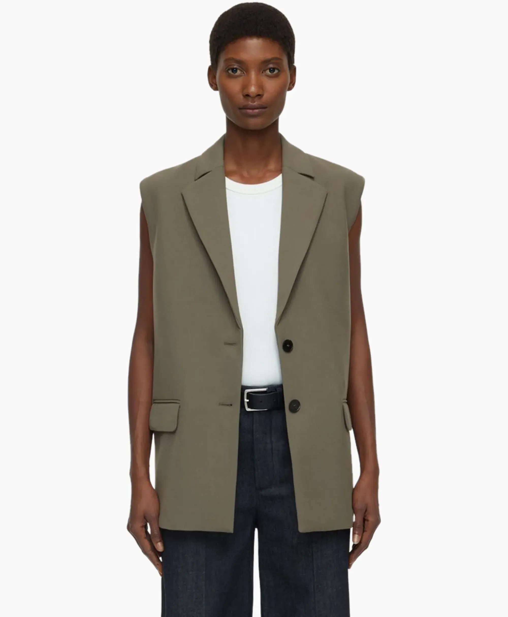 Gilets^Closed Gilet Sleeveless Taupe