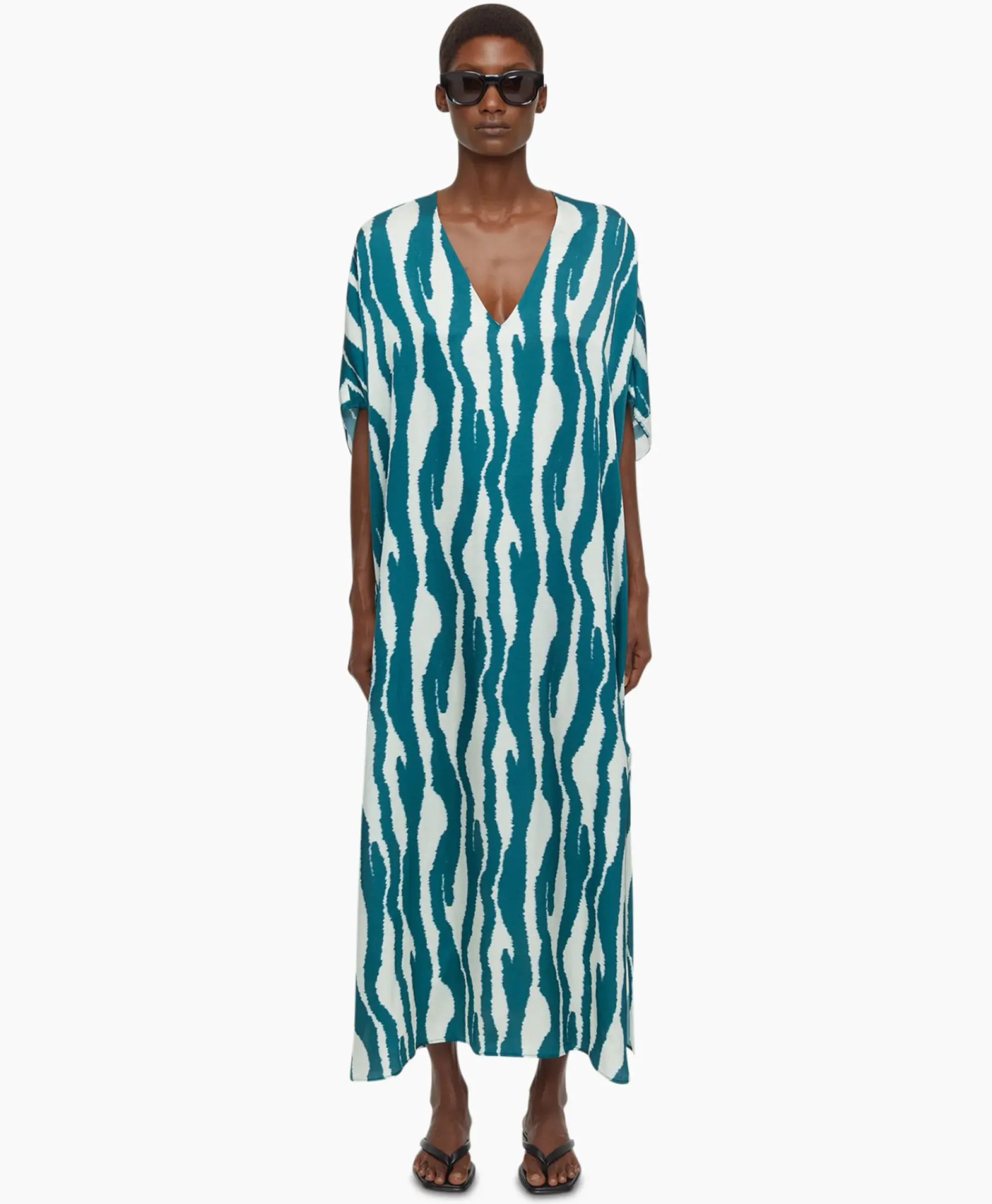 Jurken^Closed Maxi Jurk Caftan Blauw