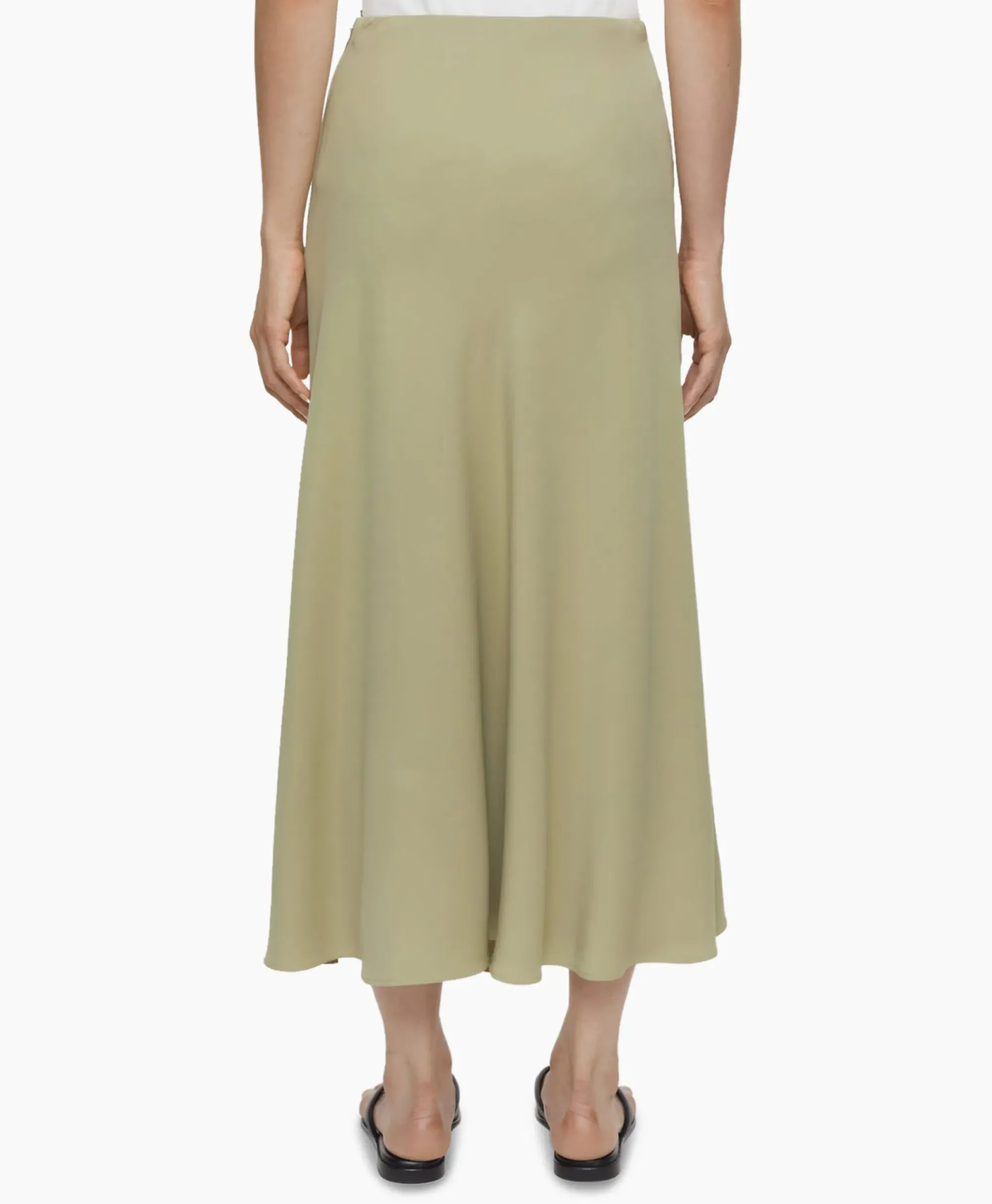 Rokken^Closed Midi Rok A Shape Skirt Groen