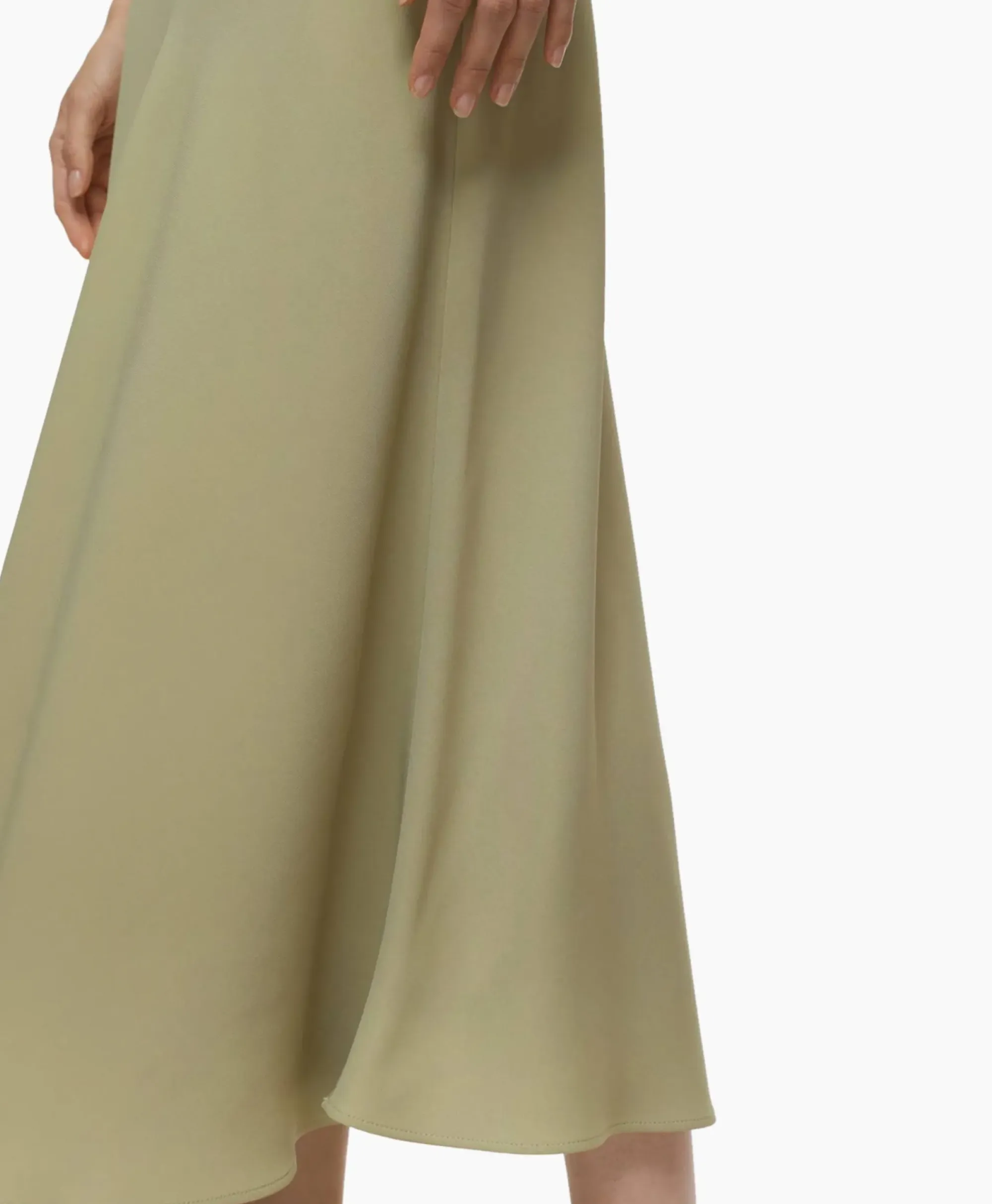 Rokken^Closed Midi Rok A Shape Skirt Groen