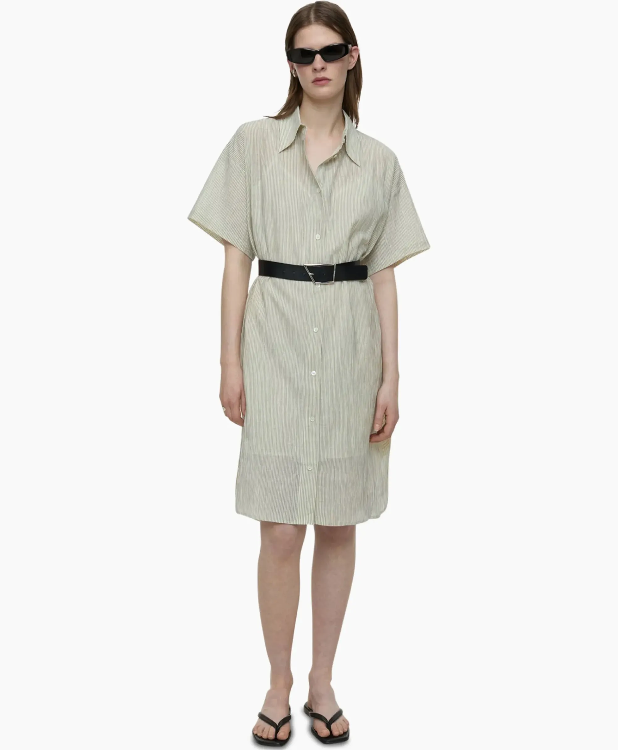 Jurken^Closed Mini Jurk Oversized Shirt Ecru