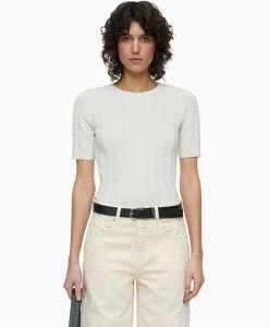 T-Shirts & Tops^Closed Top Crew Neck Short Sleeve Ecru