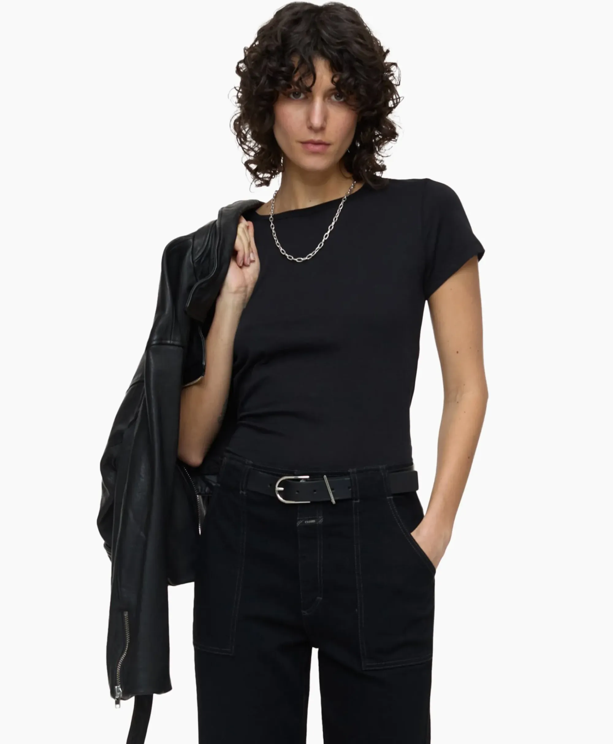T-Shirts & Tops^Closed T-Shirt Korte Mouw Crew Neck Short Sleeve Zwart