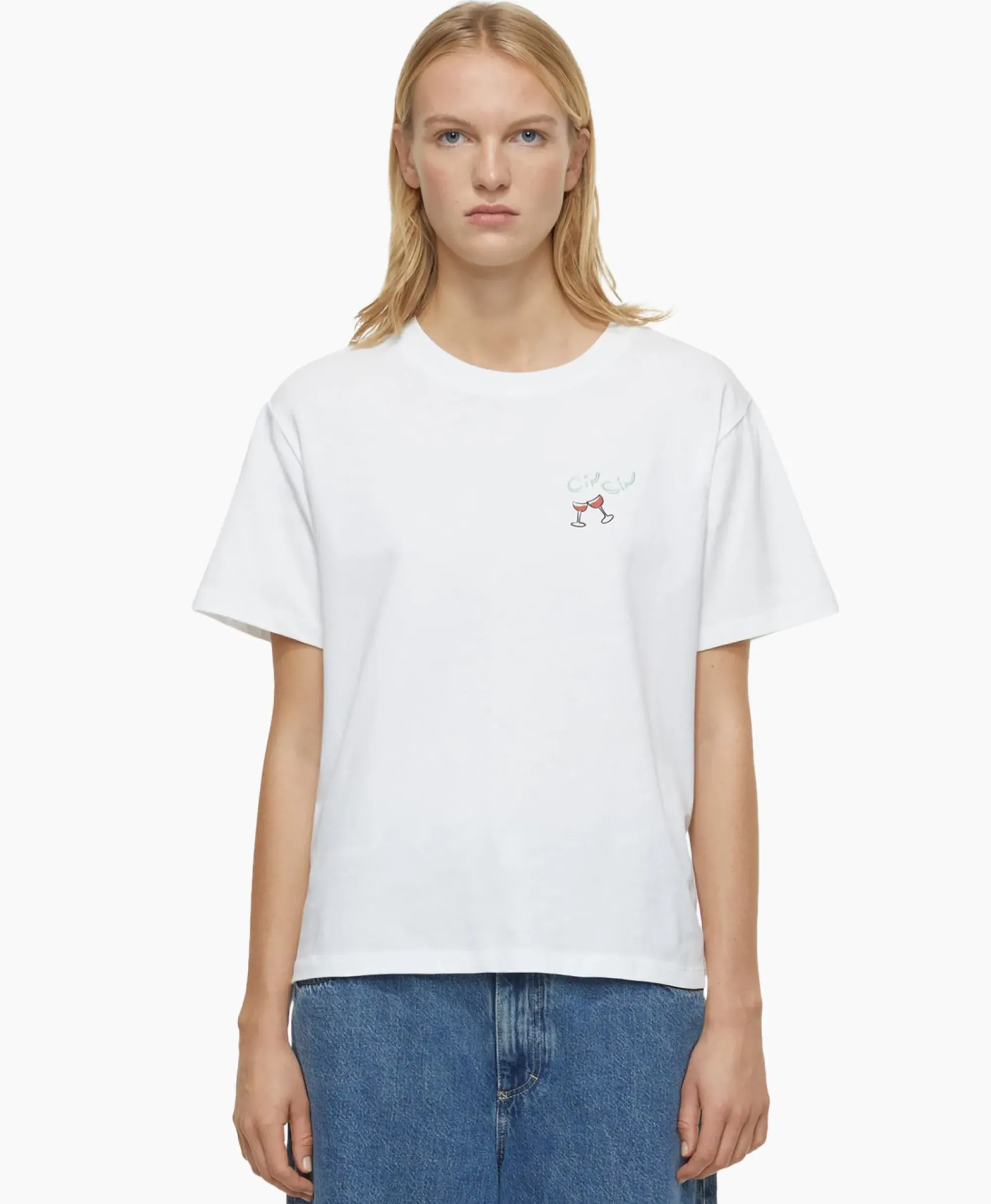 T-Shirts & Tops^Closed T-Shirt Korte Mouw Printed Wit
