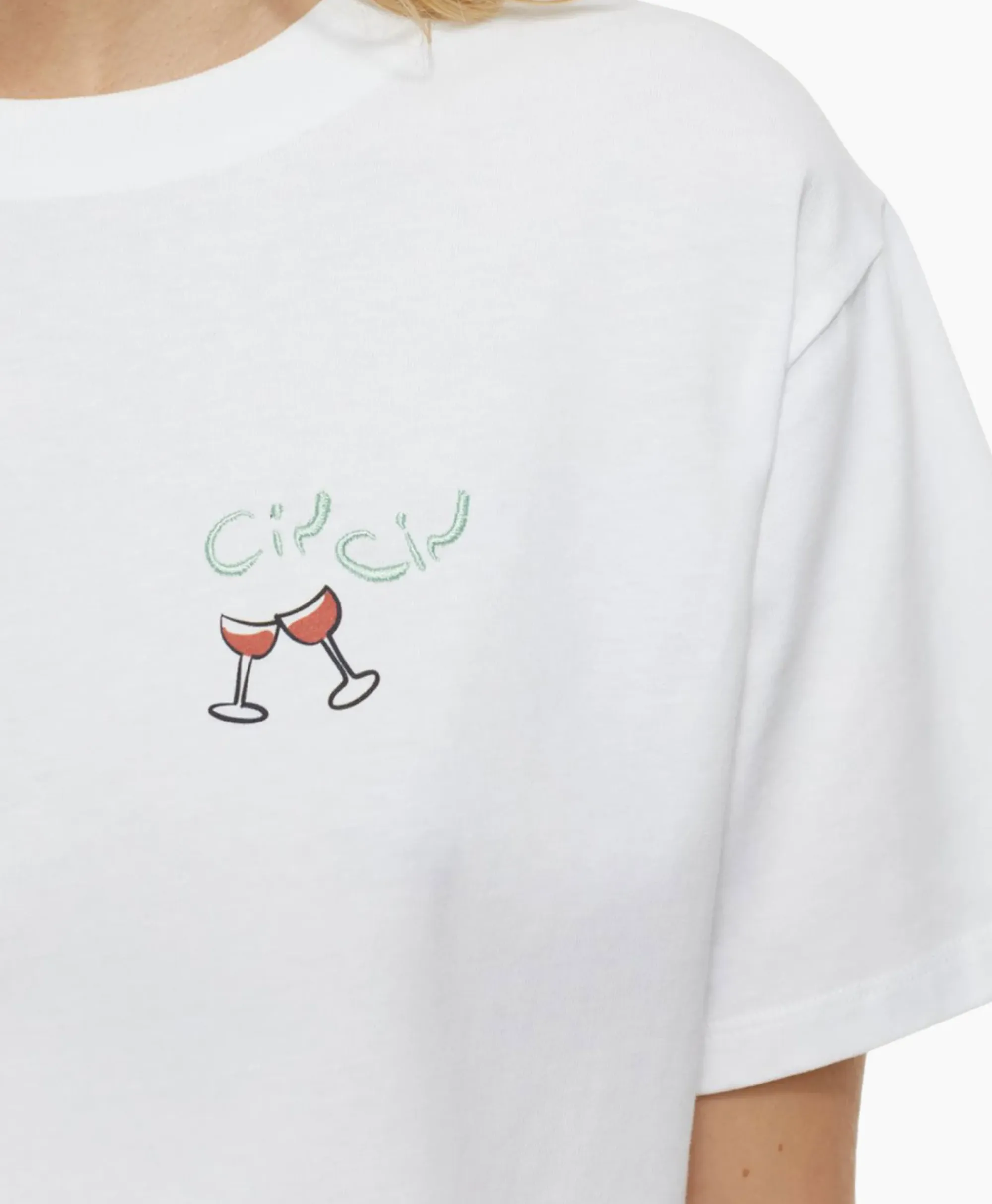 T-Shirts & Tops^Closed T-Shirt Korte Mouw Printed Wit