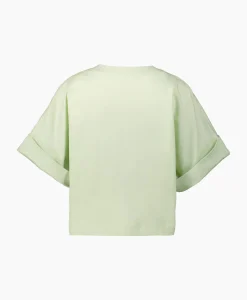 T-Shirts & Tops^Closed T-Shirt Korte Mouw Turn Up Licht Groen