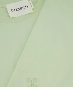 T-Shirts & Tops^Closed T-Shirt Korte Mouw Turn Up Licht Groen