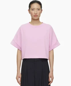 T-Shirts & Tops^Closed T-Shirt Korte Mouw Turn Up Roze