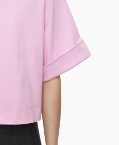 T-Shirts & Tops^Closed T-Shirt Korte Mouw Turn Up Roze