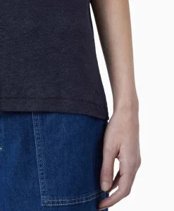 T-Shirts & Tops^Closed T-Shirt Korte Mouw V-Neck Blauw