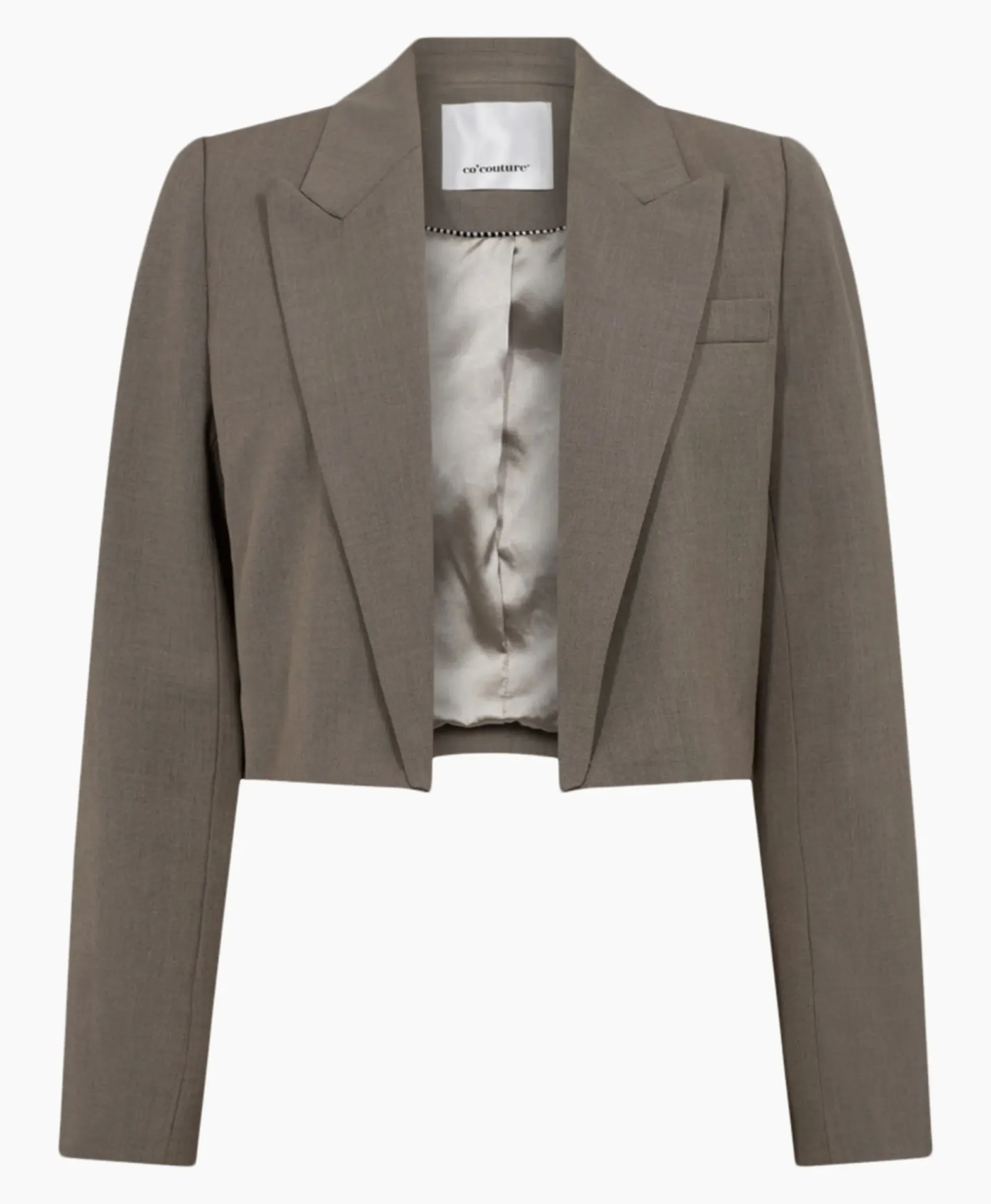 Blazers^Co'couture Co'Couture Blazer Vidacc Crop Midden Bruin