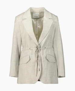 Blazers^Co'couture Co'Couture Blazer Winnie Tie String Grijs