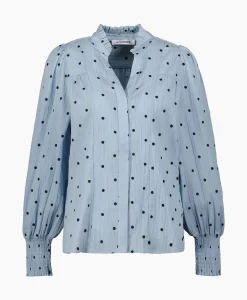 Blouses^Co'couture Co'Couture Blouse Dora Dot Blauw