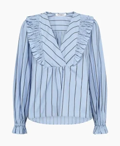 Blouses^Co'couture Co'Couture Blouse Ivana Smock Frill Blauw