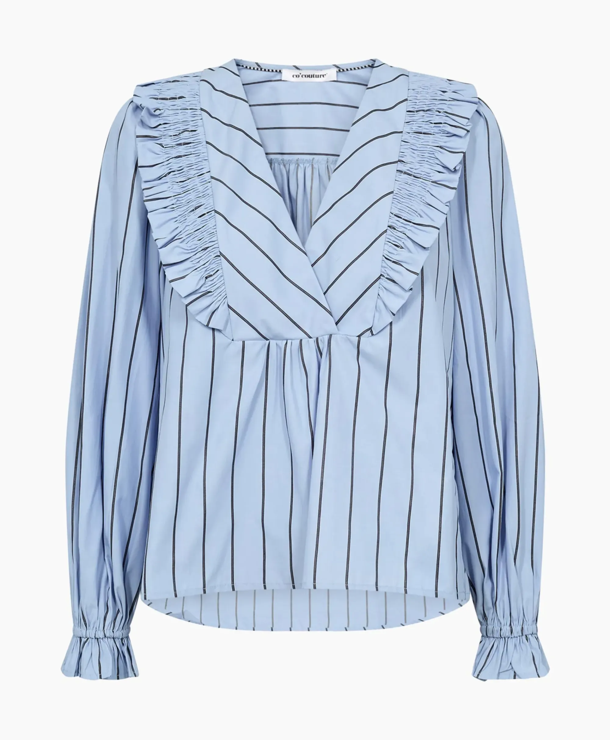 Blouses^Co'couture Co'Couture Blouse Ivana Smock Frill Blauw