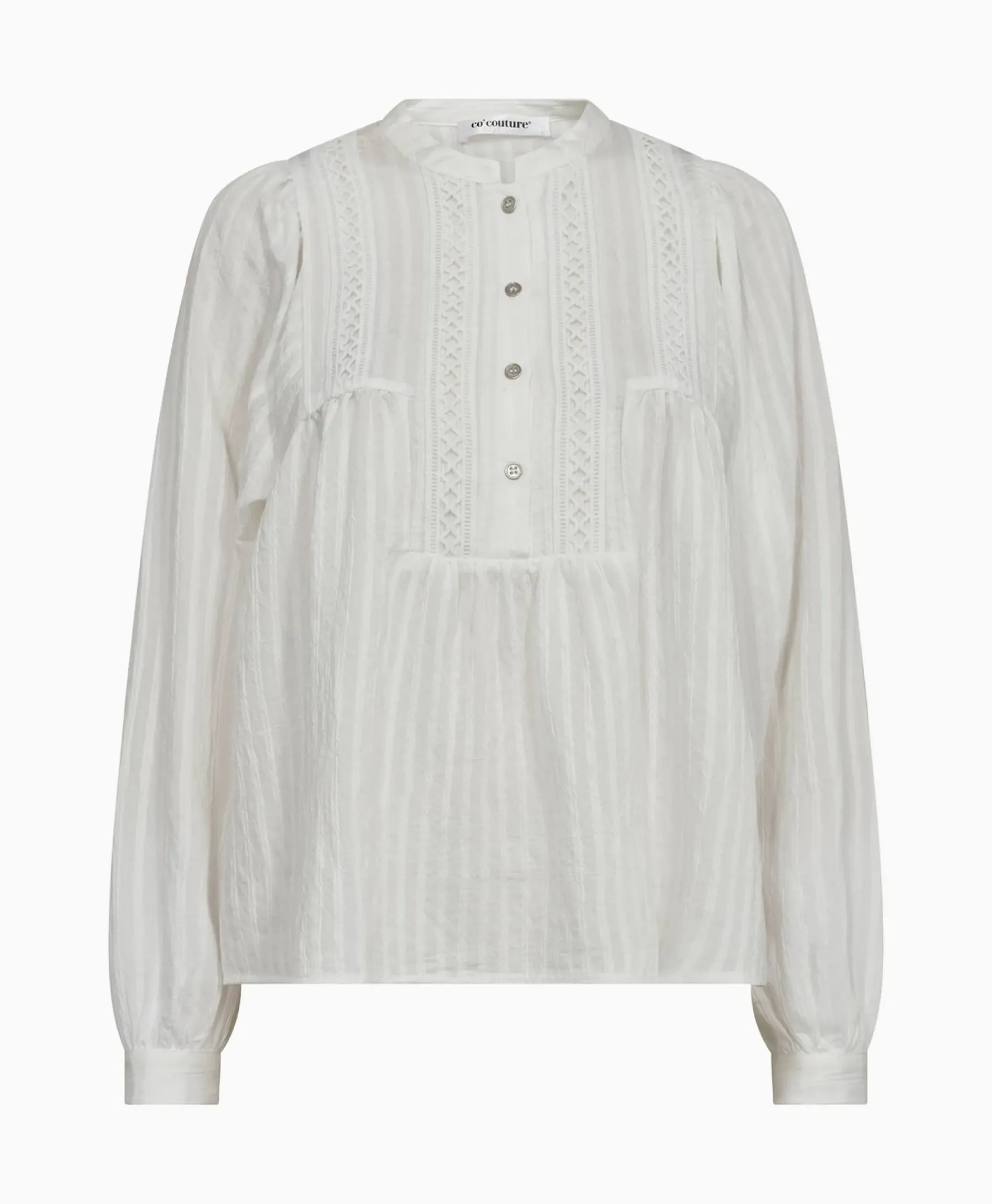 Blouses^Co'couture Co'Couture Blouse Selma Placket Wit