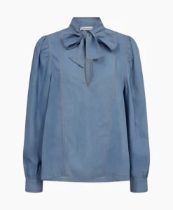 Blouses^Co'couture Co'Couture Blouse Titus Denim Blow Blauw