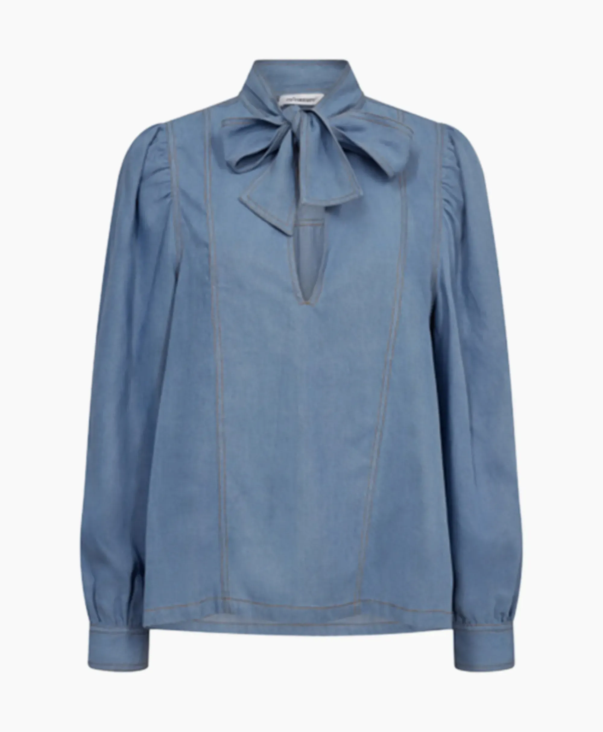 Blouses^Co'couture Co'Couture Blouse Titus Denim Blow Blauw
