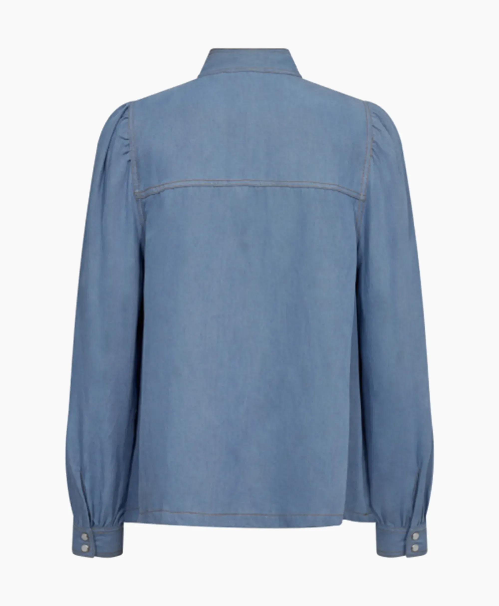 Blouses^Co'couture Co'Couture Blouse Titus Denim Blow Blauw