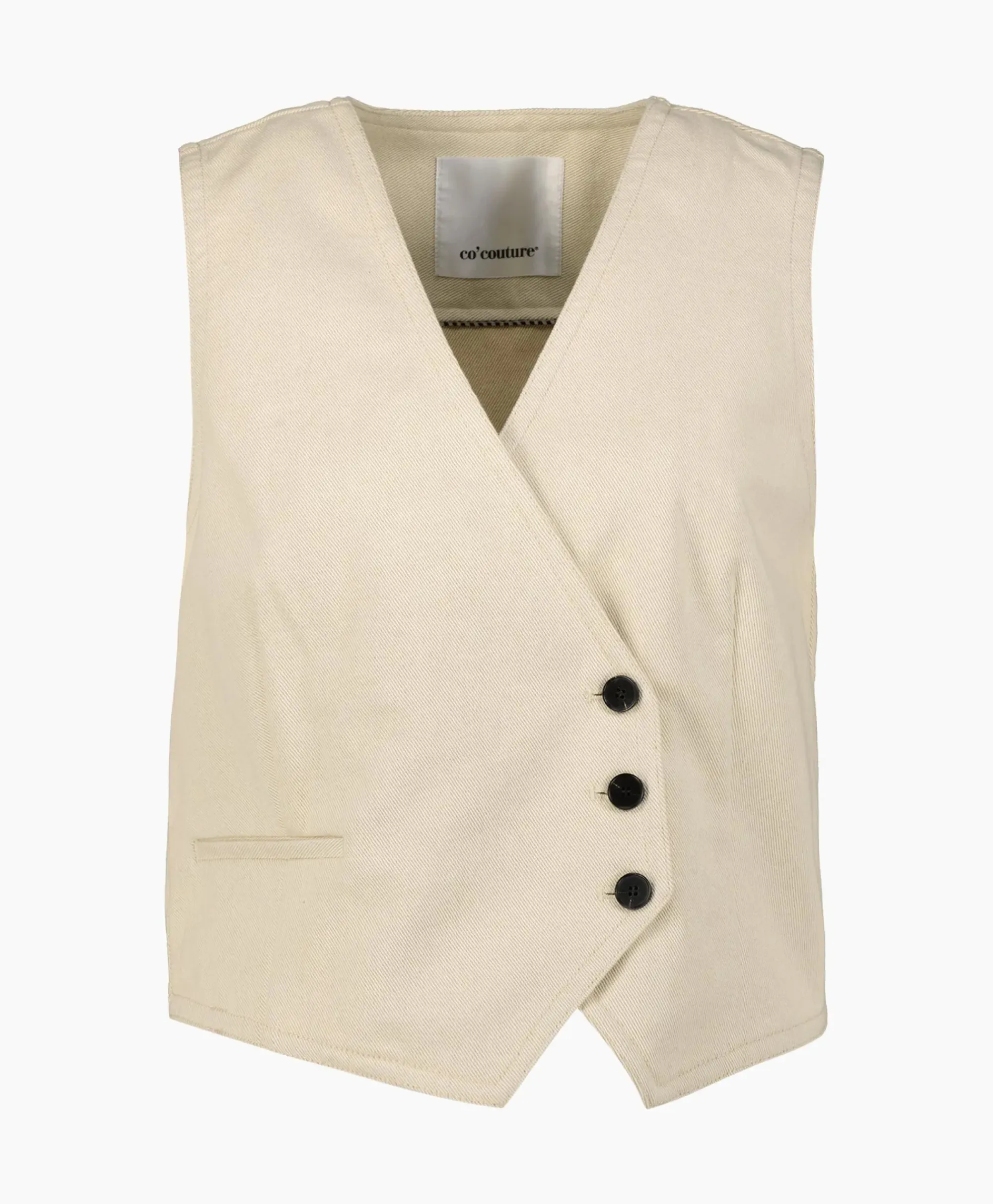 Gilets^Co'couture Co'Couture Gilet Aries Denim Vest Off White