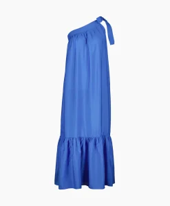 Jurken^Co'couture Co'Couture Maxi Jurk Callum Assymetrisch Blauw