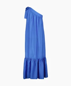 Jurken^Co'couture Co'Couture Maxi Jurk Callum Assymetrisch Blauw